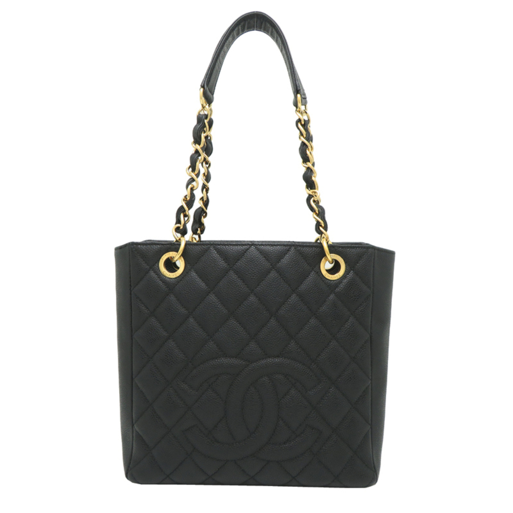 Chanel PST Tote Bag for Women, A20994, Caviar Leather, Black